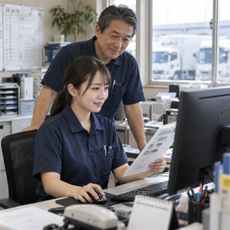 特定の担当者だけがやり方を知っており後任の採用も難しく業務継続のリスクを抱える運送会社