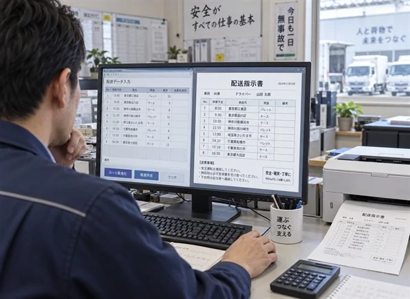 運行指示書の作成負担を確実に軽減する