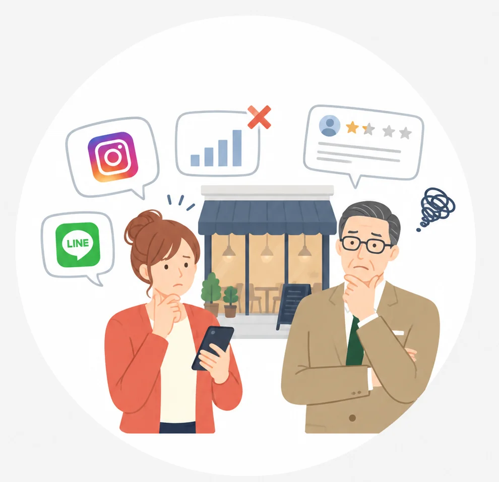 ＳＮＳやＭＥＯを 試すも来店に繋がらない