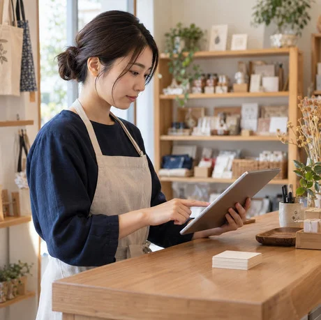紙とハンコでポイントを管理しており利用履歴や有効期限が把握できていない小売店やレジャー施設
